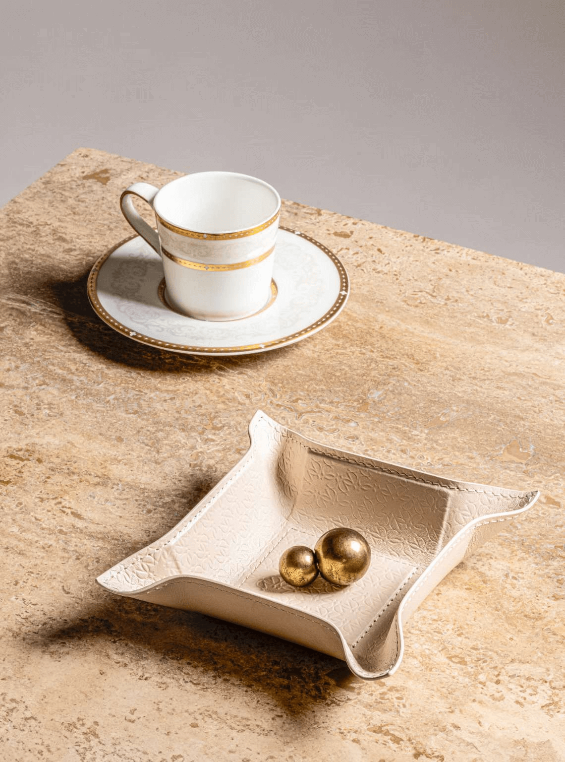 Monogram Valet Tray Square