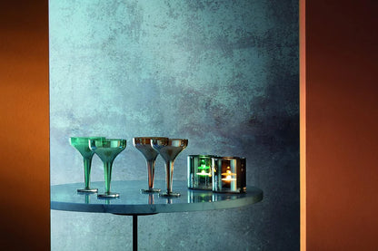 Epoque Champagne Saucer 150ml Amber/Lustre x 2