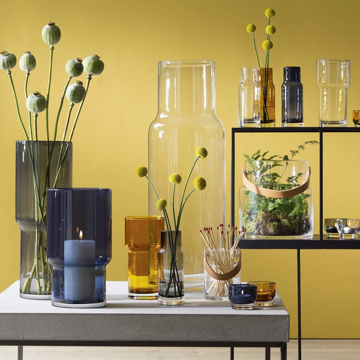 Utility Vase H19cm Amber