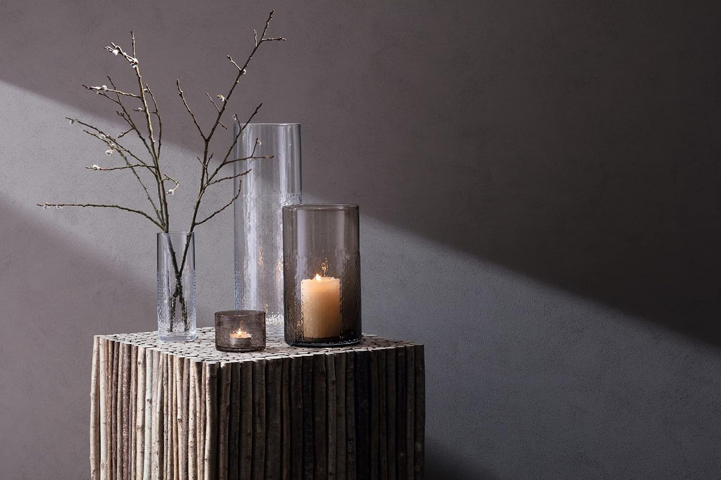 Wicker Vase 40 cm Transparent