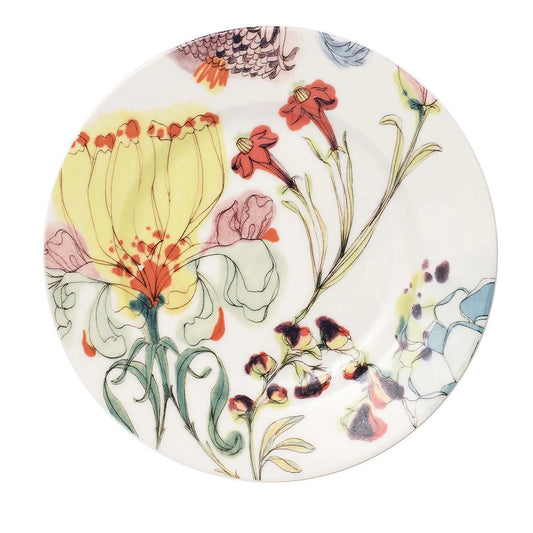 Set of 2 Grandma's Garden Bread Plates