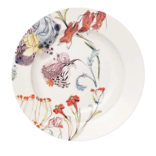 Set of 2 Grandma's Garden Soup Plates