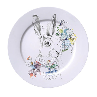 An Ode To The Woods White Tailed Rabbit Dinner Plate