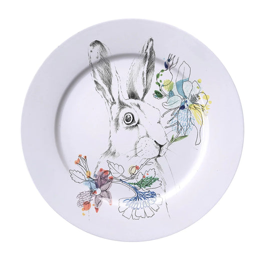 An Ode To The Woods White Tailed Rabbit Dinner Plate