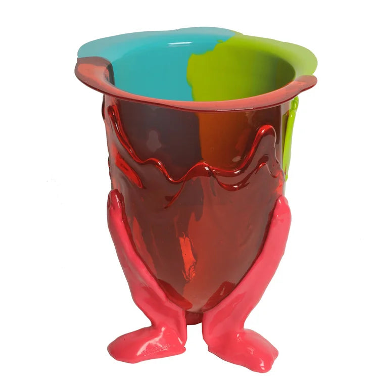 Amazonia Vase - Orange, Lime, Turquoise, Fuchsia