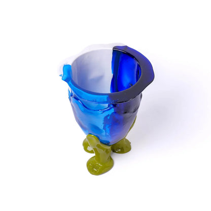 Amazonia Vase - Blue, White, Light Blue, Dust Green