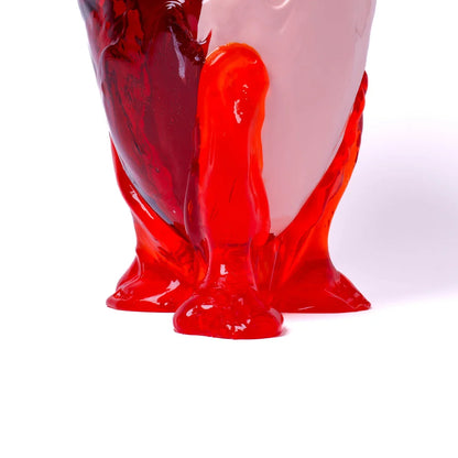 Amazonia Vase - Ruby, Salmon, Red, Orange