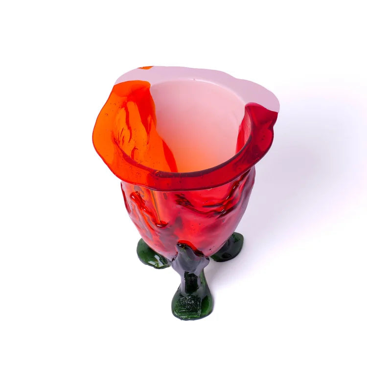 Amazonia Vase - Orange, Fuchsia, Pastel Pink, Bottle Green