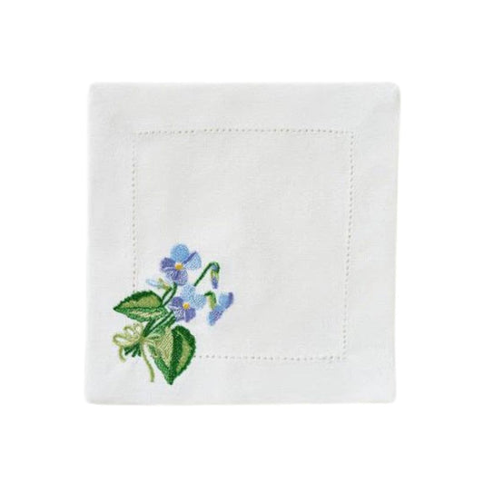 Anemon Cocktail Napkin, linen cloth napkin