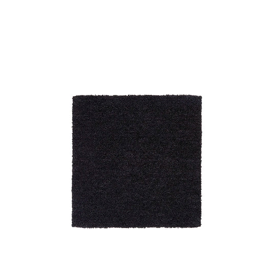 Aquanova Loa Bath mat-Black square rug on a white background