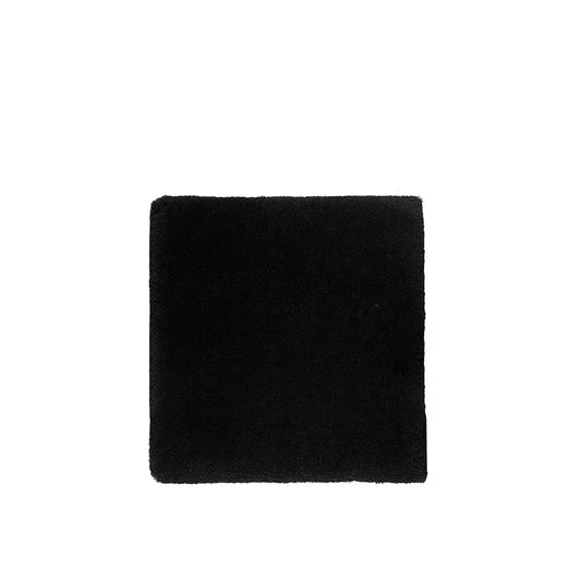 Aquanova Mauro Bath mat-Black square fabric swatch on a white background