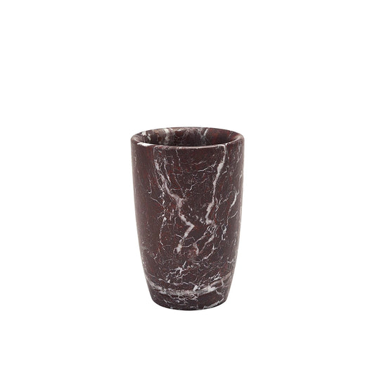 Aquanova Mundo Toothbrush holder-Marble-patterned vase on a white background