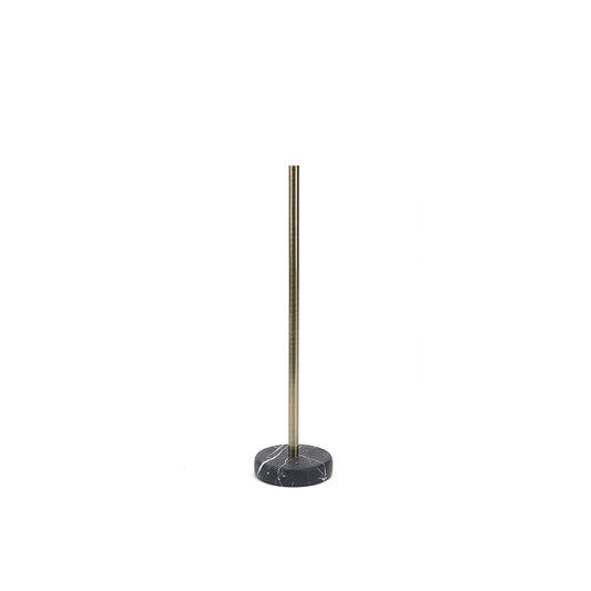 Aquanova Nero Spare toilet paper holder-Tall, thin metallic stand on a white background