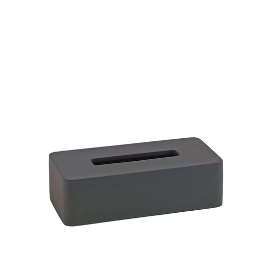 Aquanova Ona Tissue holder-Rectangular gray tissue box on a white background