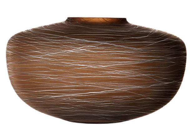 Boulder Vase H17.5cm Earth/Chalk Thread