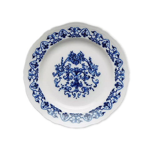 Babele Blu Flat Dessert Plate