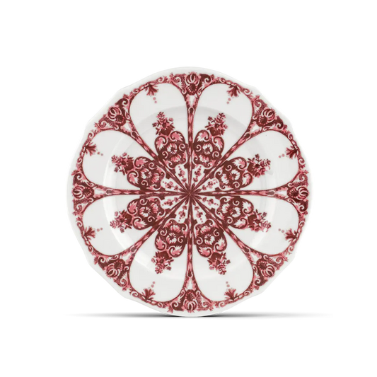 Babele Rosso Flat Dessert Plate