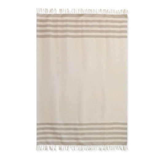 Beige Stripes Throw