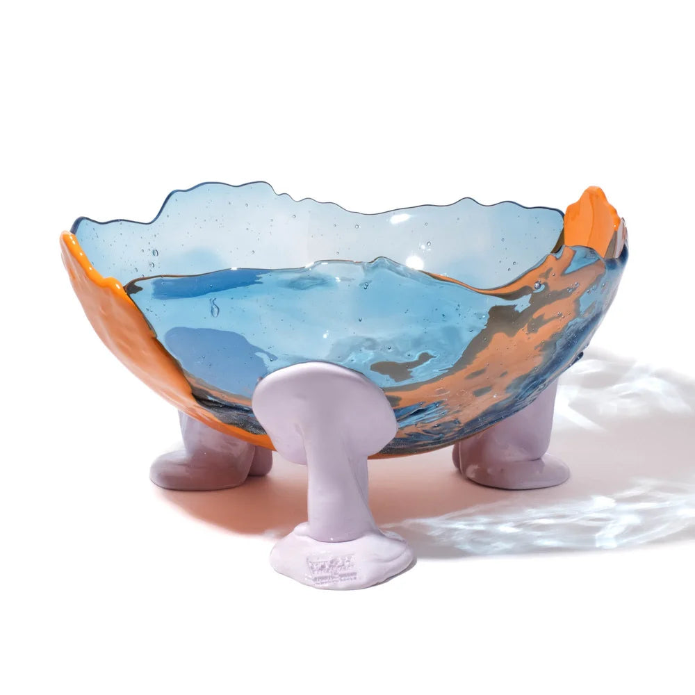 Big Collina Vase Extra Colour - Clear Light Blue, Matt Pumpkin And Matt Lilac