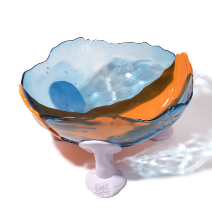 Big Collina Vase Extra Colour - Clear Light Blue, Matt Pumpkin And Matt Lilac