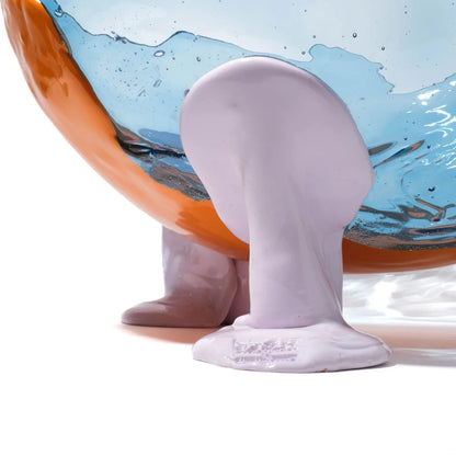 Big Collina Vase Extra Colour - Clear Light Blue, Matt Pumpkin And Matt Lilac