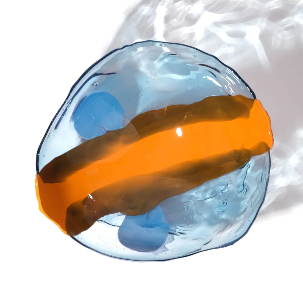 Big Collina Vase Extra Colour - Clear Light Blue, Matt Pumpkin And Matt Lilac