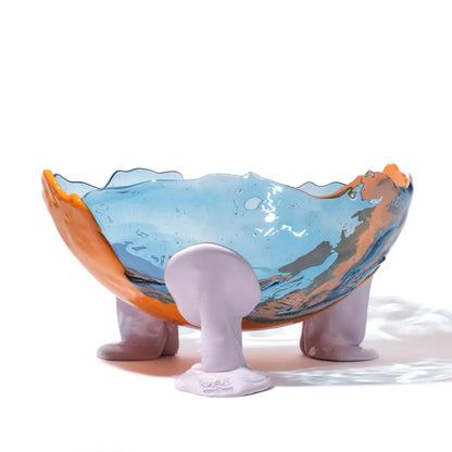 Big Collina Vase Extra Colour - Clear Light Blue, Matt Pumpkin And Matt Lilac