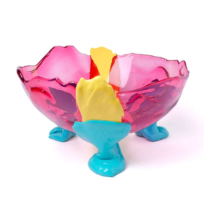 Big Collina Vase Extra Colour - Clear Light Fuchsia, Pastel Yellow, Turquoise