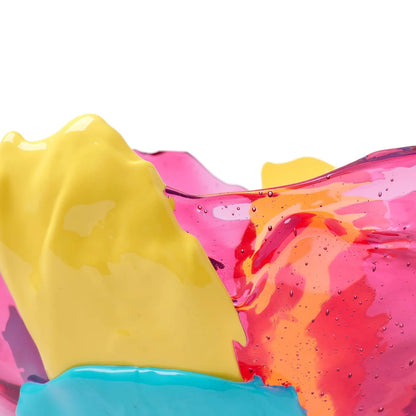 Big Collina Vase Extra Colour - Clear Light Fuchsia, Pastel Yellow, Turquoise