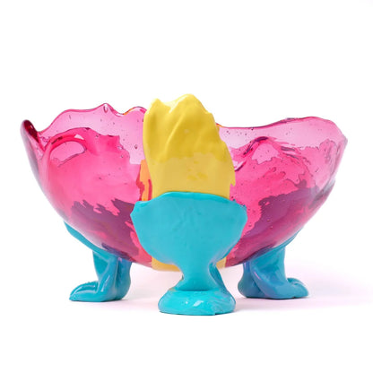 Big Collina Vase Extra Colour - Clear Light Fuchsia, Pastel Yellow, Turquoise