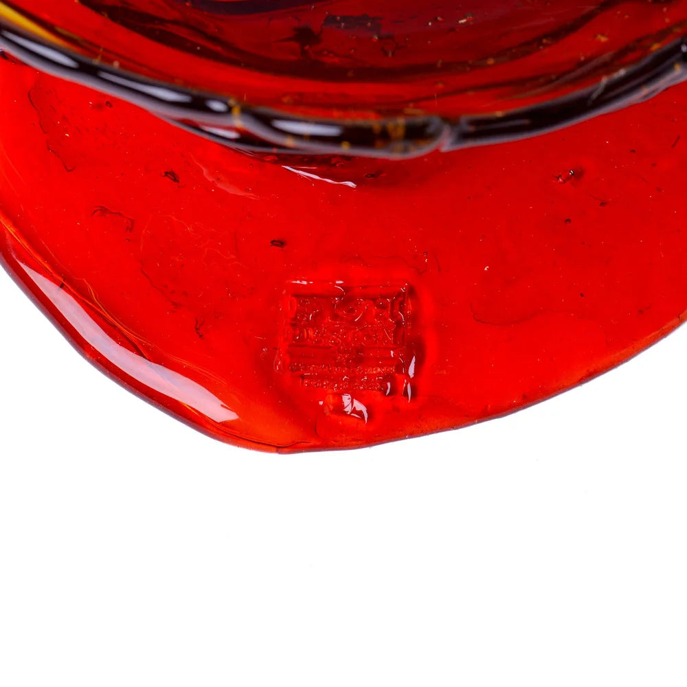 Big Collina Vase Extra Colour - Clear Amber And Dark Ruby