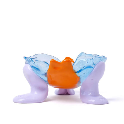 Big Collina Vase Extra Colour - Clear Light Blue, Matt Pumpkin And Matt Lilac