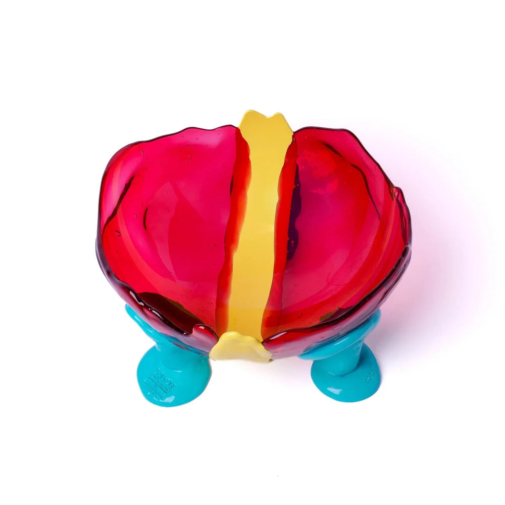 Big Collina Vase Extra Colour - Clear Light Fuchsia, Pastel Yellow, Turquoise