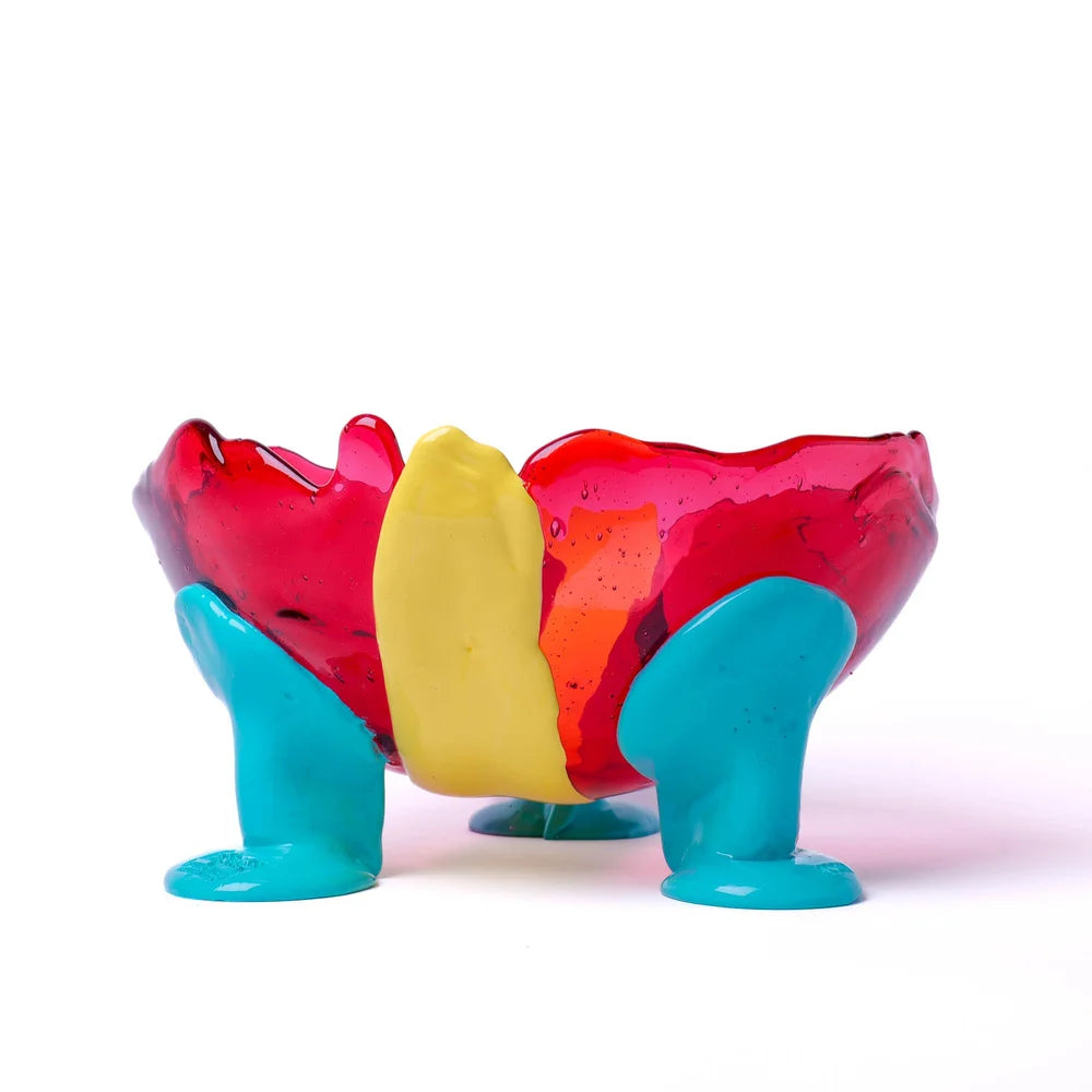 Big Collina Vase Extra Colour - Clear Light Fuchsia, Pastel Yellow, Turquoise