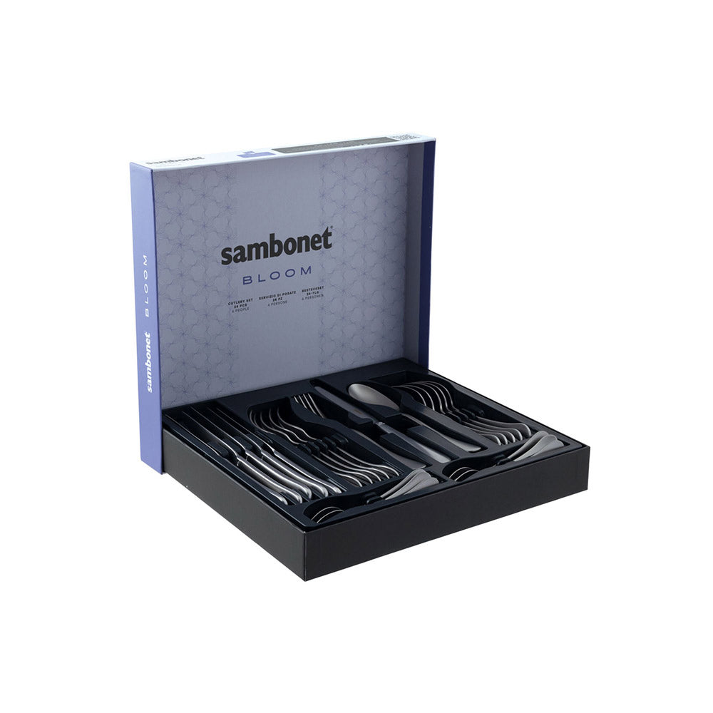 Sambonet Bloom Cutlery Set of 24 tavola, serving ware, Elegant cutlery ware set