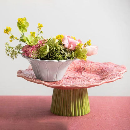 Bordallo Pinheiro Maria Flor Pink Cake Stand