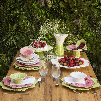 Bordallo Pinheiro Maria Flor Pink Cake Stand