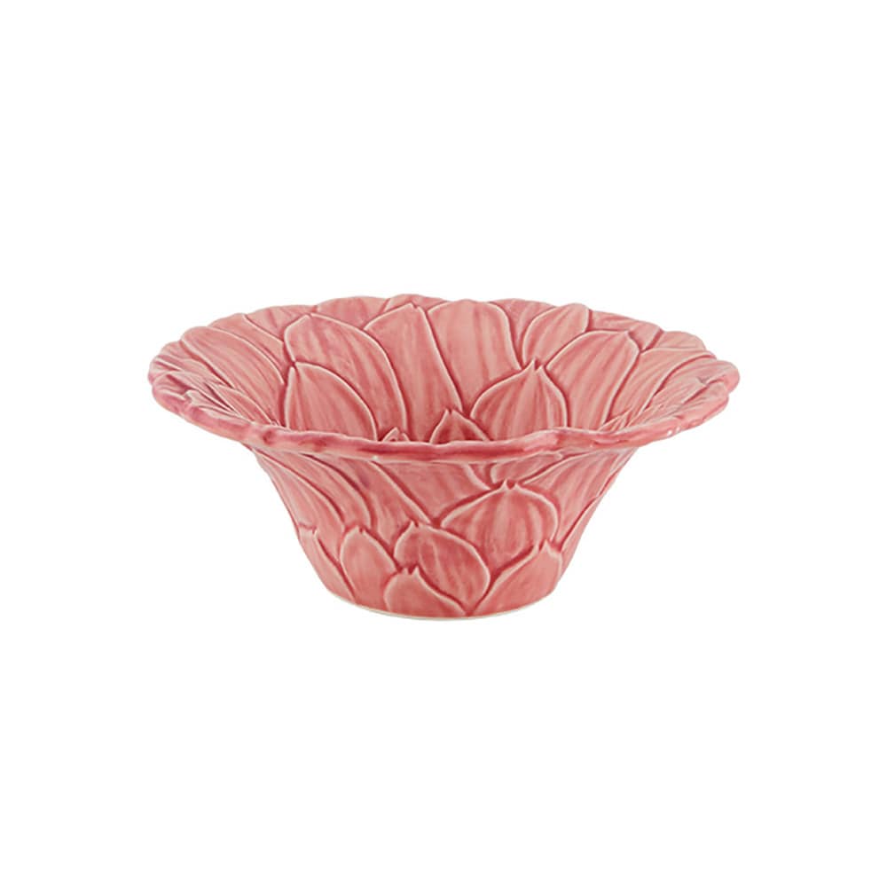 Bordallo Pinheiro Maria Flor Pink Dahlia Bowl, serving bowl