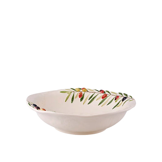 Bordallo Pinheiro Olival Salad Bowl-Ceramic bowl with olive design on a white background