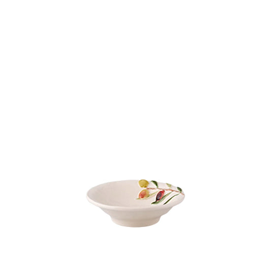 Bordallo Pinheiro Olival Small Bowl-White ceramic bowl with floral design on a white background