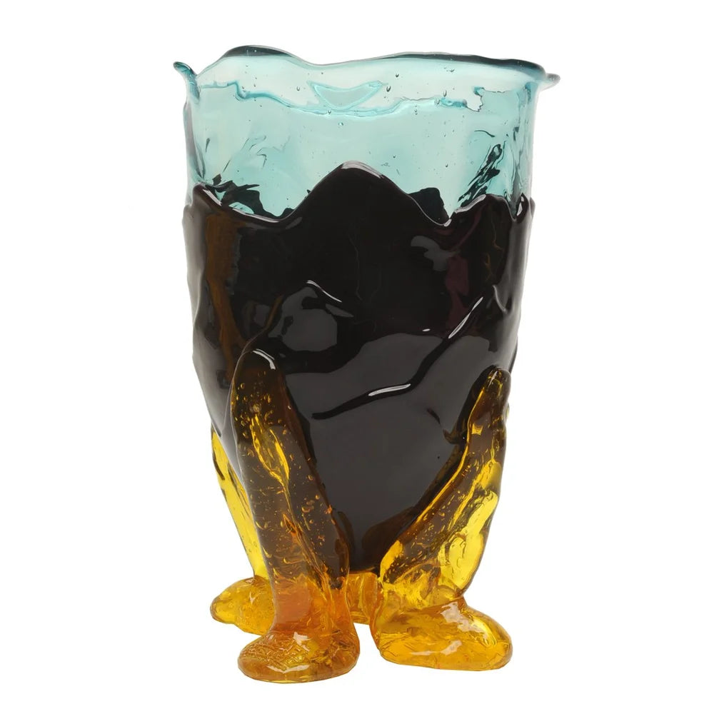 Clear Vase Extra Colour - Clear Aqua, Matt Aubergine, Clear Yellow