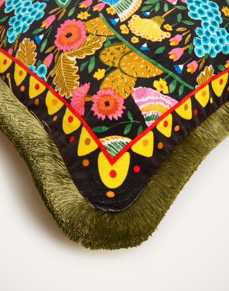 Colombo Black Velvet Cushion