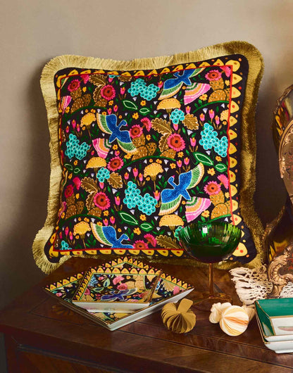 Colombo Black Velvet Cushion