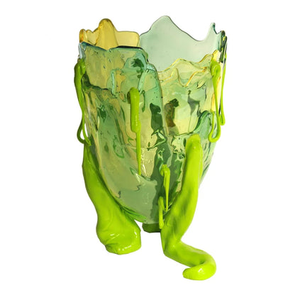 Clear Special Vase Extra Colour - Clear Aqua, Clear Yellow And Matt Lime