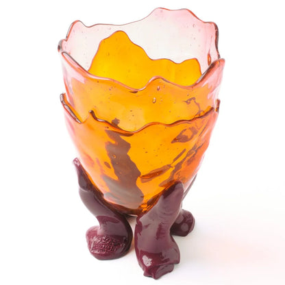 Clear Vase Extra Colour - Clear Pink, Clear Orange And Matt Cherry