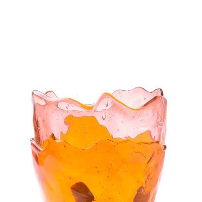 Clear Vase Extra Colour - Clear Pink, Clear Orange And Matt Cherry