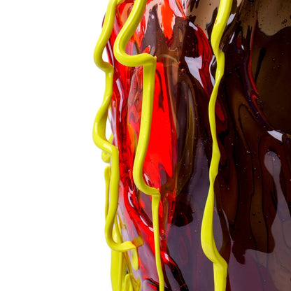 Clear Special Vase Extra Colour - Clear Red, Clear Fumè, Clear Light Ruby And Matt Fluo Yellow