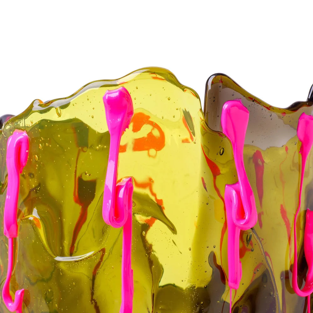 Clear Special Vase Extra Colour - Clear Fumè, Yellow, Fluo Fuchsia, Mint