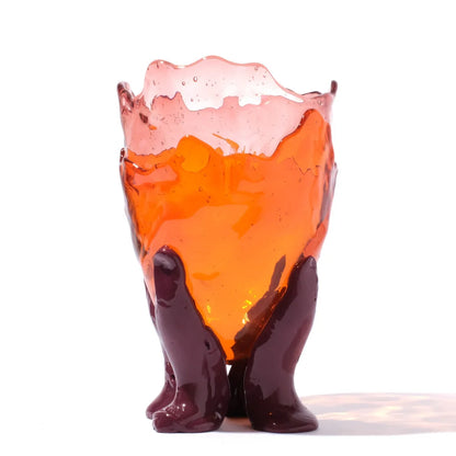 Clear Vase Extra Colour - Clear Pink, Clear Orange And Matt Cherry