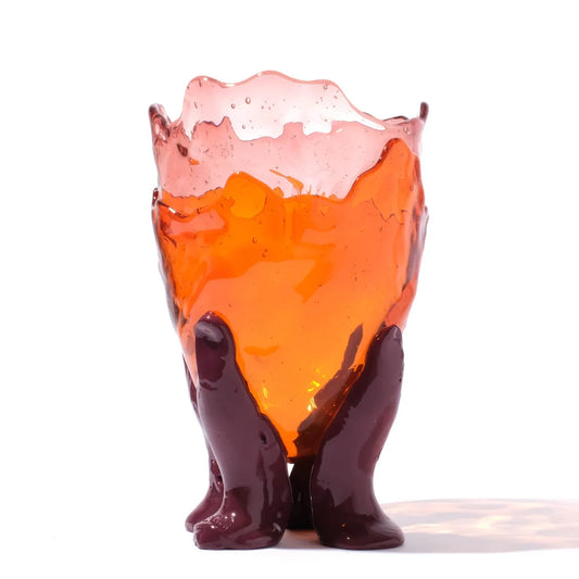 Clear Vase Extra Colour - Clear Pink, Clear Orange And Matt Cherry